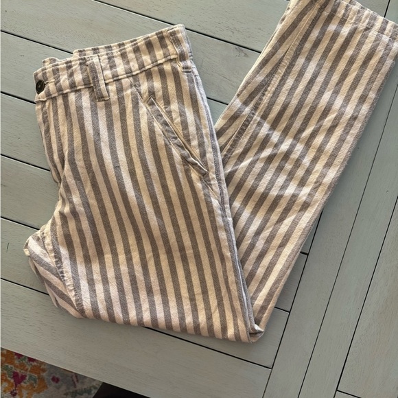 O’Neill | striped boho cream grey gray cotton pants Sz 7 - Picture 3 of 10